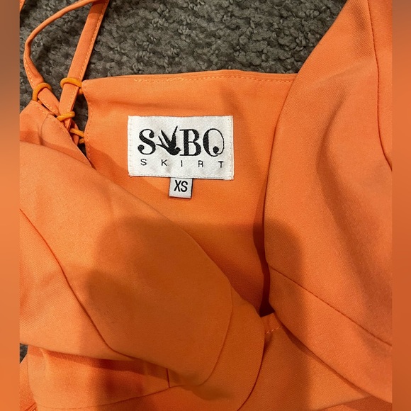 Coral lace up Kayla dress - Picture 4 of 7